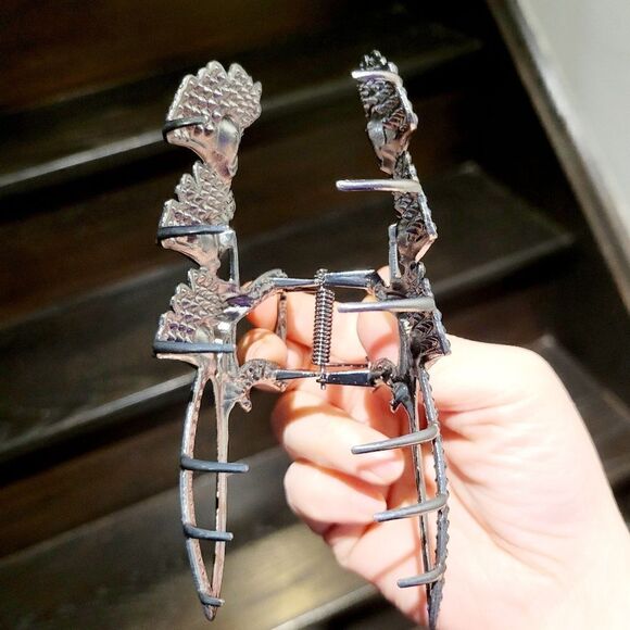 Brand New Dark Grey Rhinestone Top Fashion Hair Clip - Picture 7 of 9